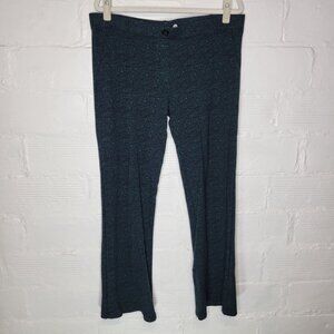 Betabrand Women's XXL Long Pants Pull On Leaf Print Green